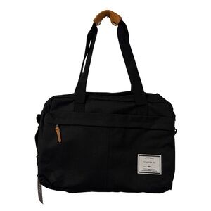 The‎ Journeyman Bag Co Laptop Overnight Travel Bag New Black Blue Interior NWT